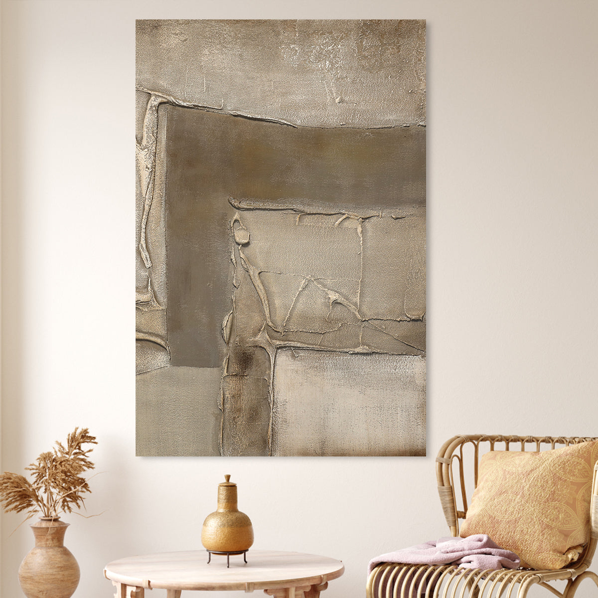 Beige Textured Serenity