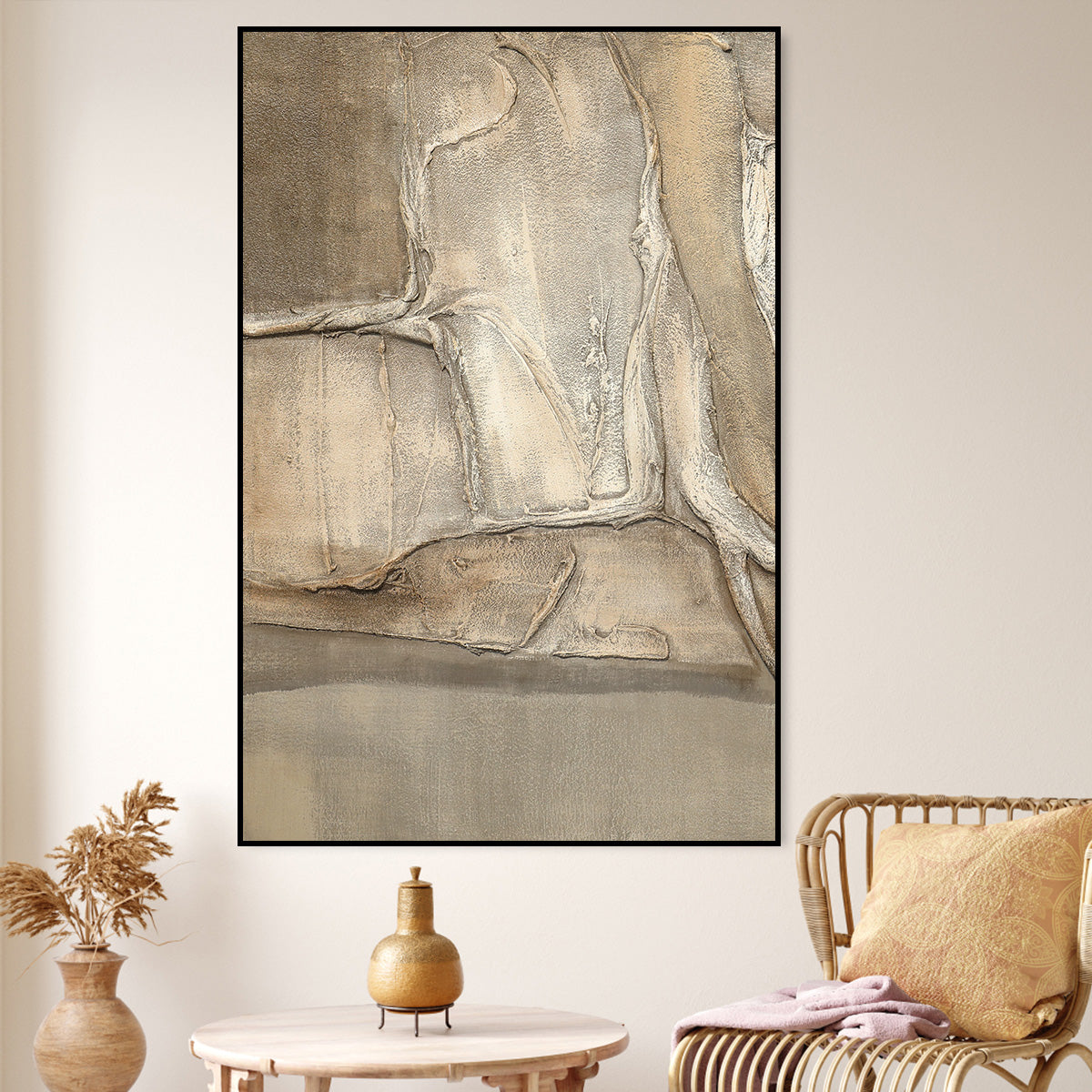 Natural Beige Abstract Harmony