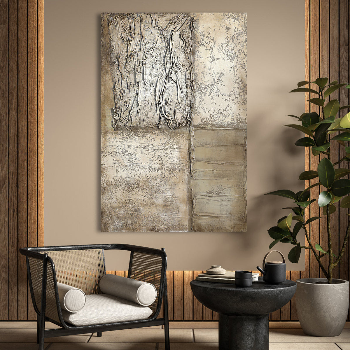 Textured Earth Tone Abstract Art