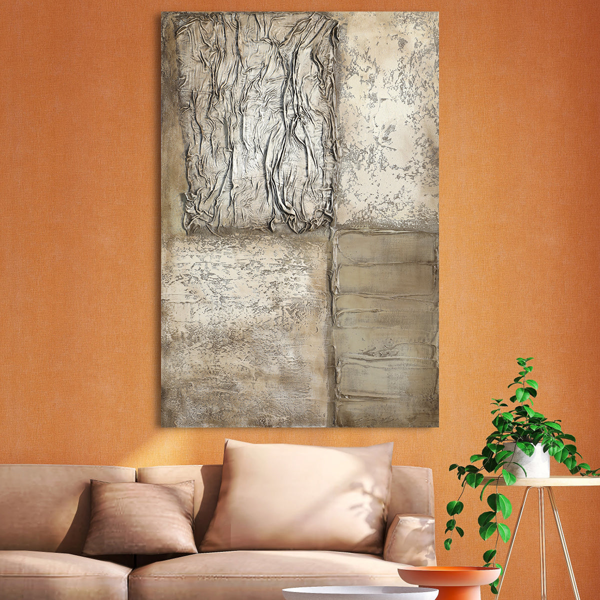 Textured Earth Tone Abstract Art