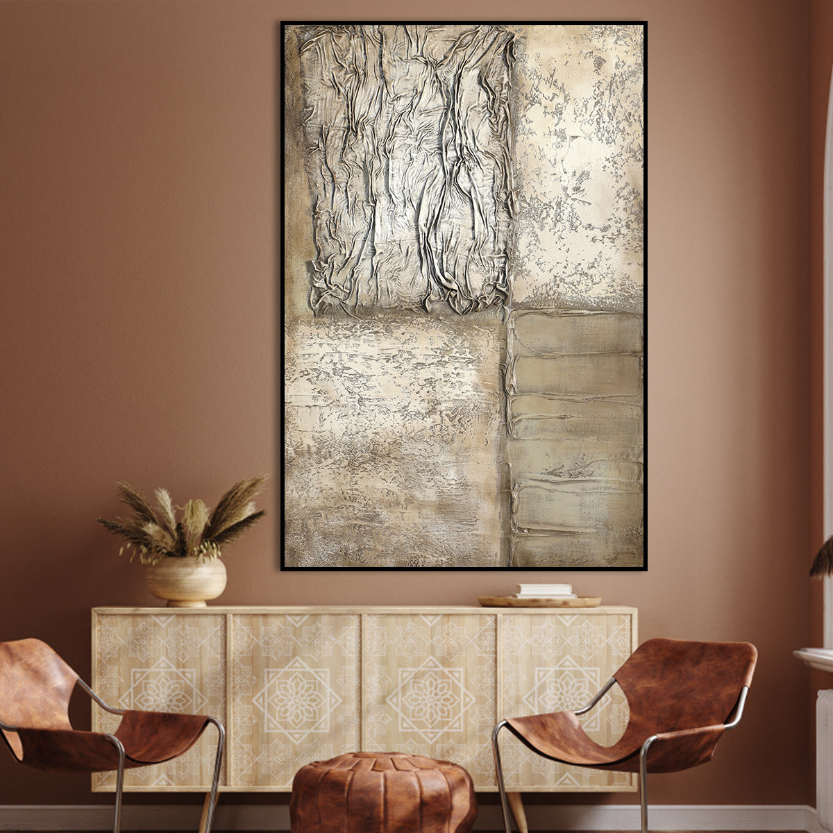 Textured Earth Tone Abstract Art