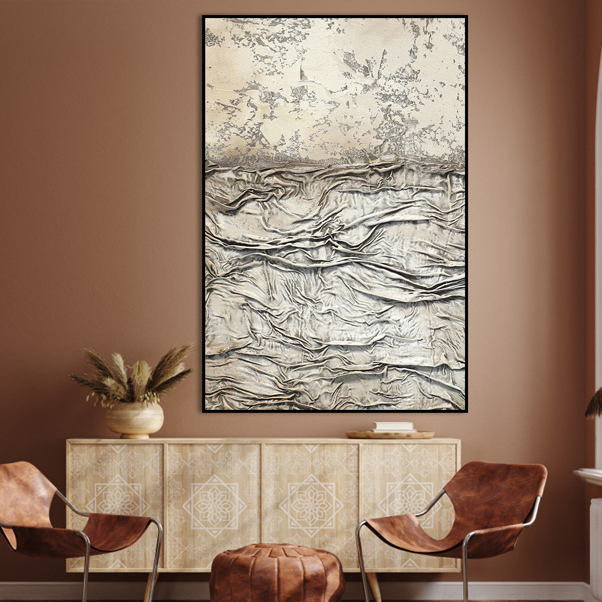 Wrinkled Earth Texture Canvas