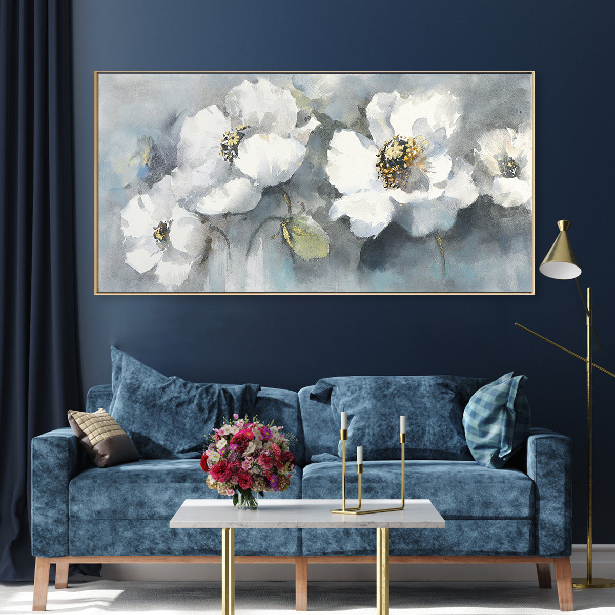 Tranquil White Blossoms Canvas