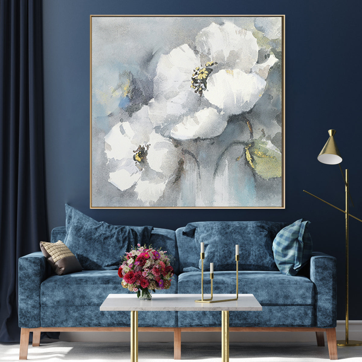 Elegance of White Blooms Canvas