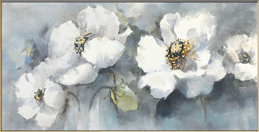 Tranquil White Blossoms Canvas