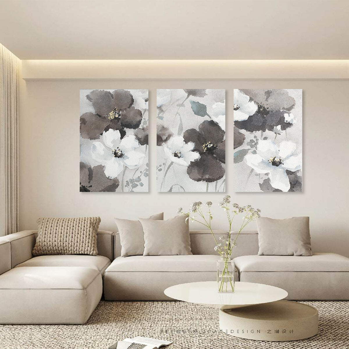 Serenity in Bloom Triptych