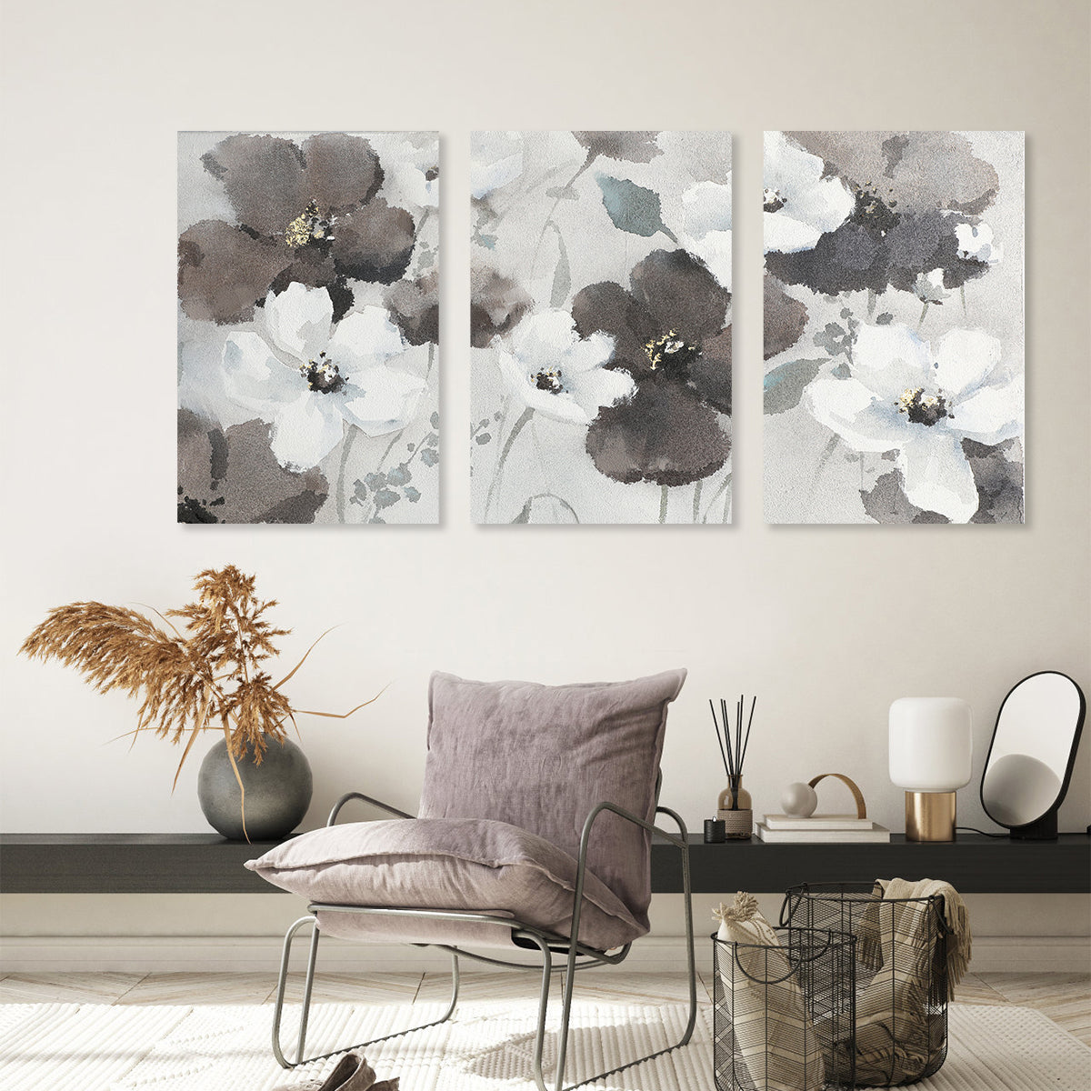 Serenity in Bloom Triptych