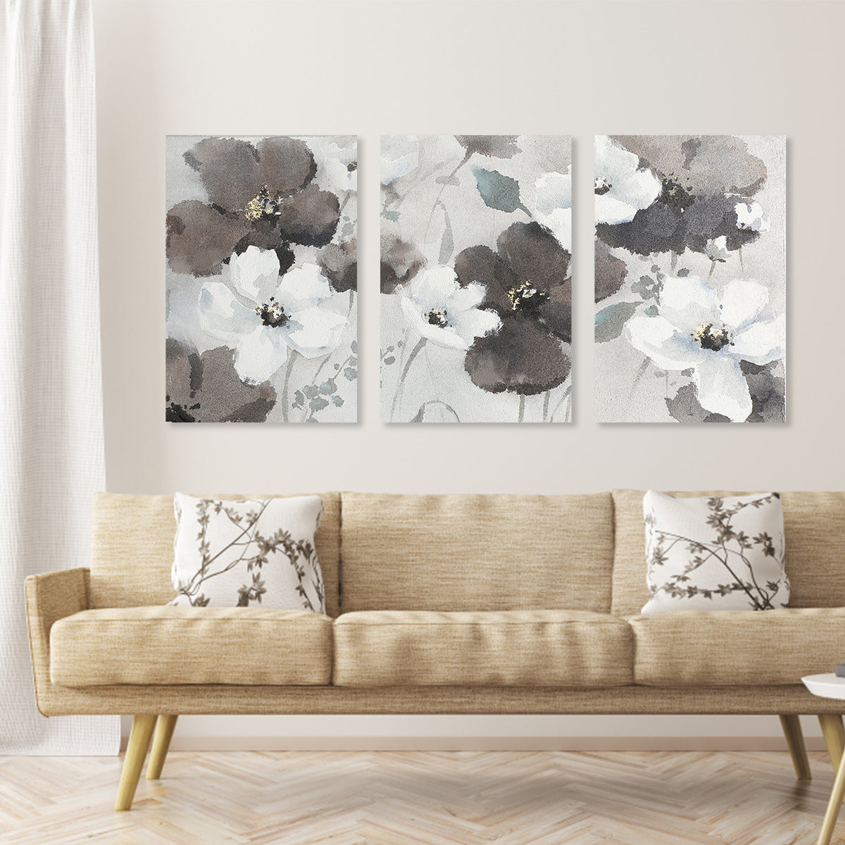 Serenity in Bloom Triptych