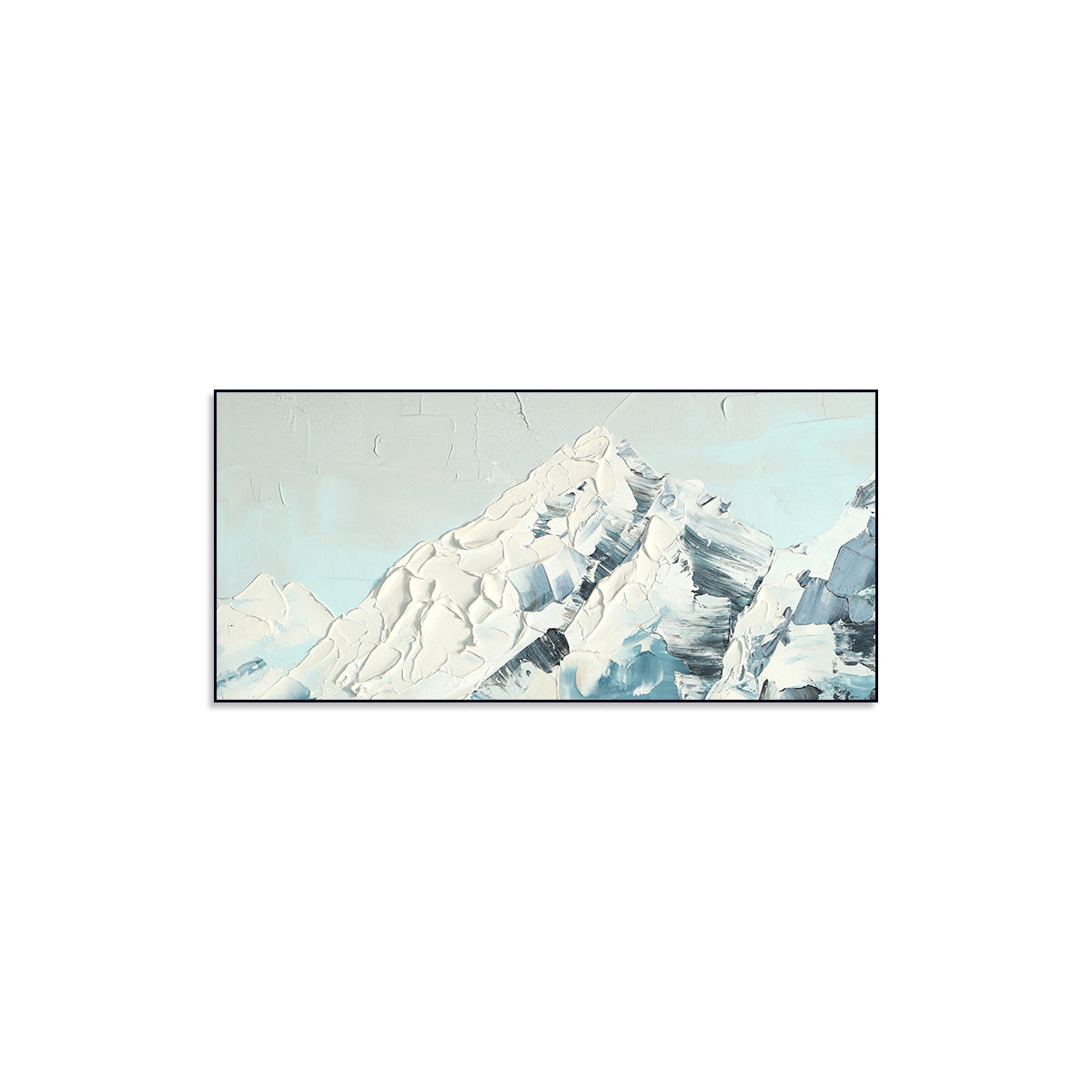 Snowy Peak Abstract Canvas Art