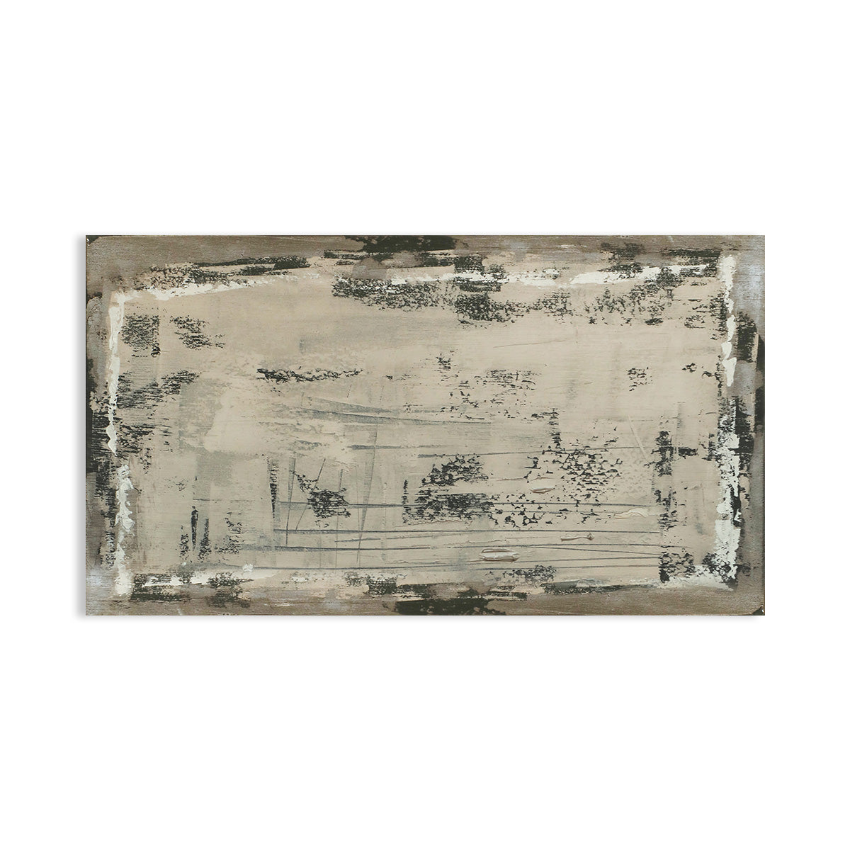 Urban Distressed Abstract Oil Painting