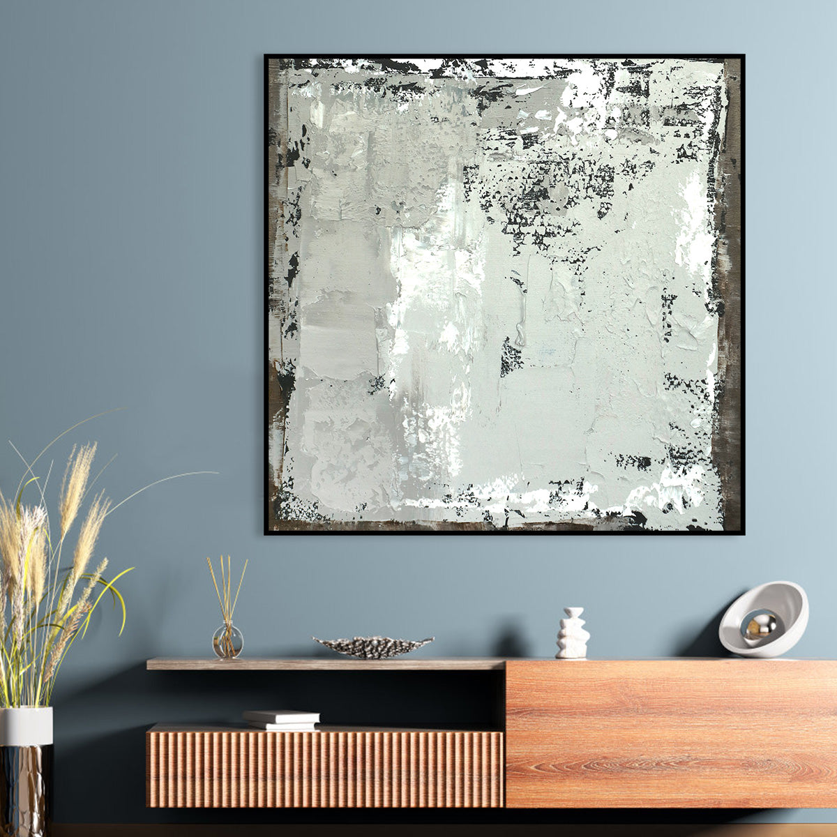 Industrial Elegance Abstract Oil Painting