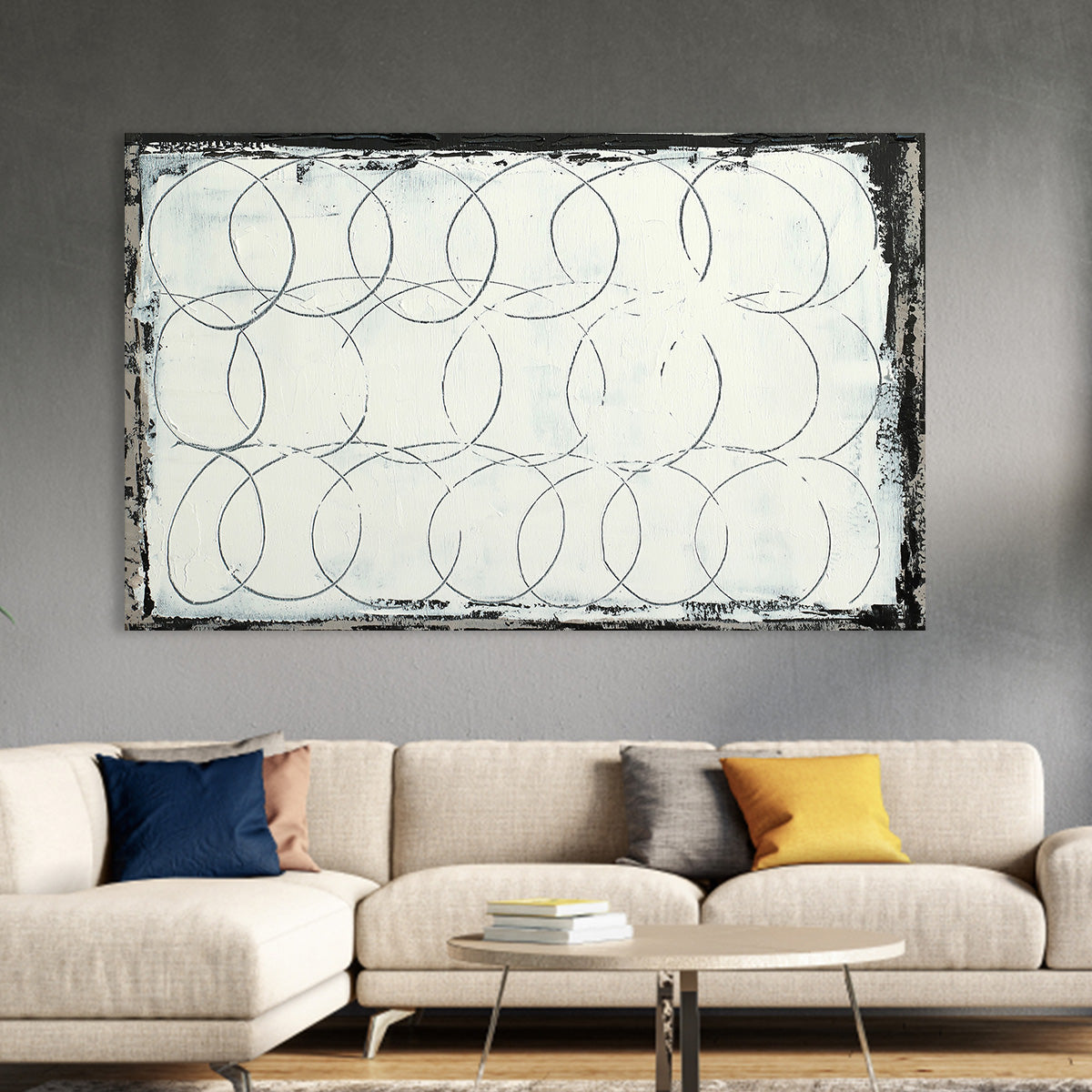 Infinite Circles Abstract Oil Painting