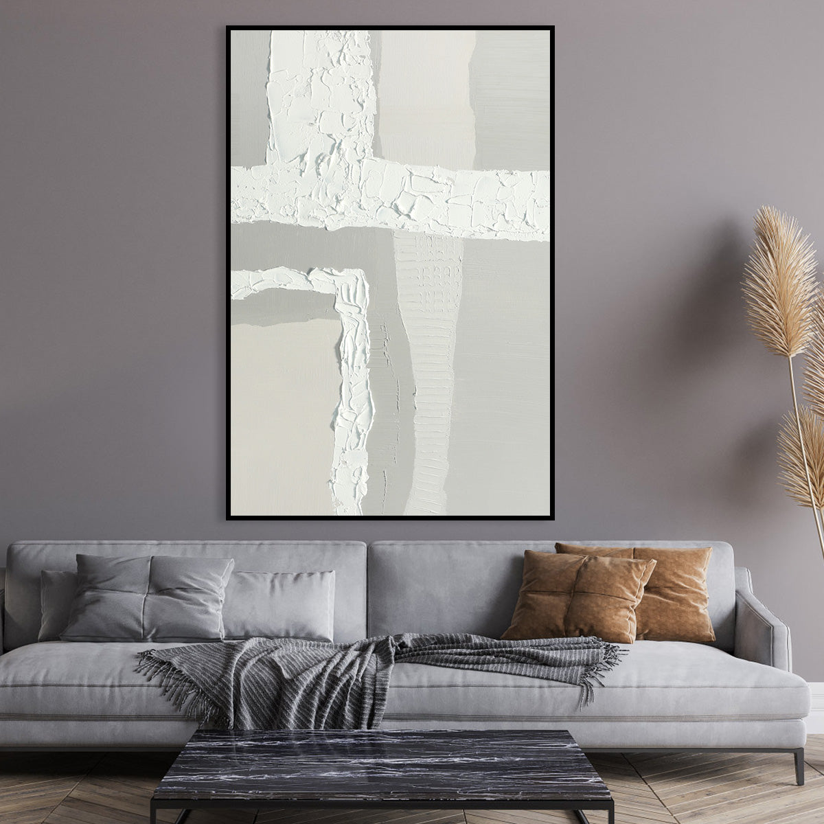 Modern Minimalist Textured Canvas