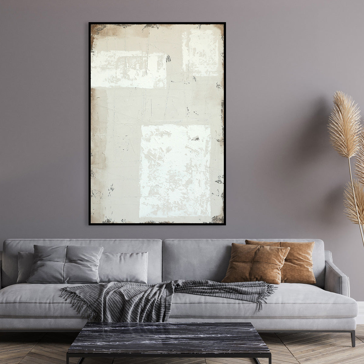 Rustic Textured Abstract Canvas