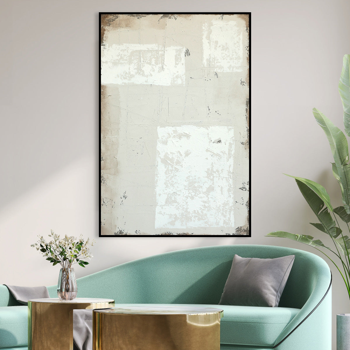 Rustic Textured Abstract Canvas