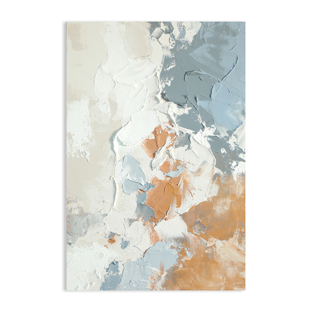 Modern Textured Abstract Canvas Art - Warm and Cool Tones