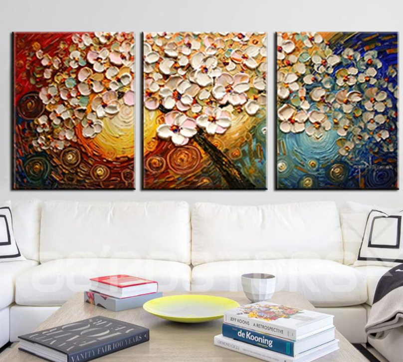 Vibrant Blossoms - Abstract Triptych