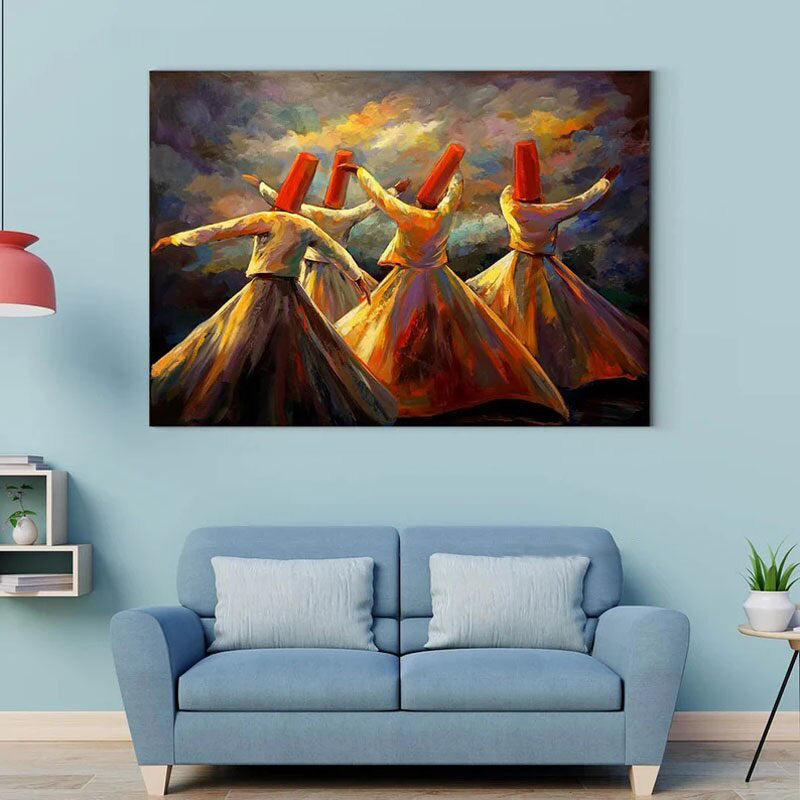 Whirling Dervishes Abstract Art