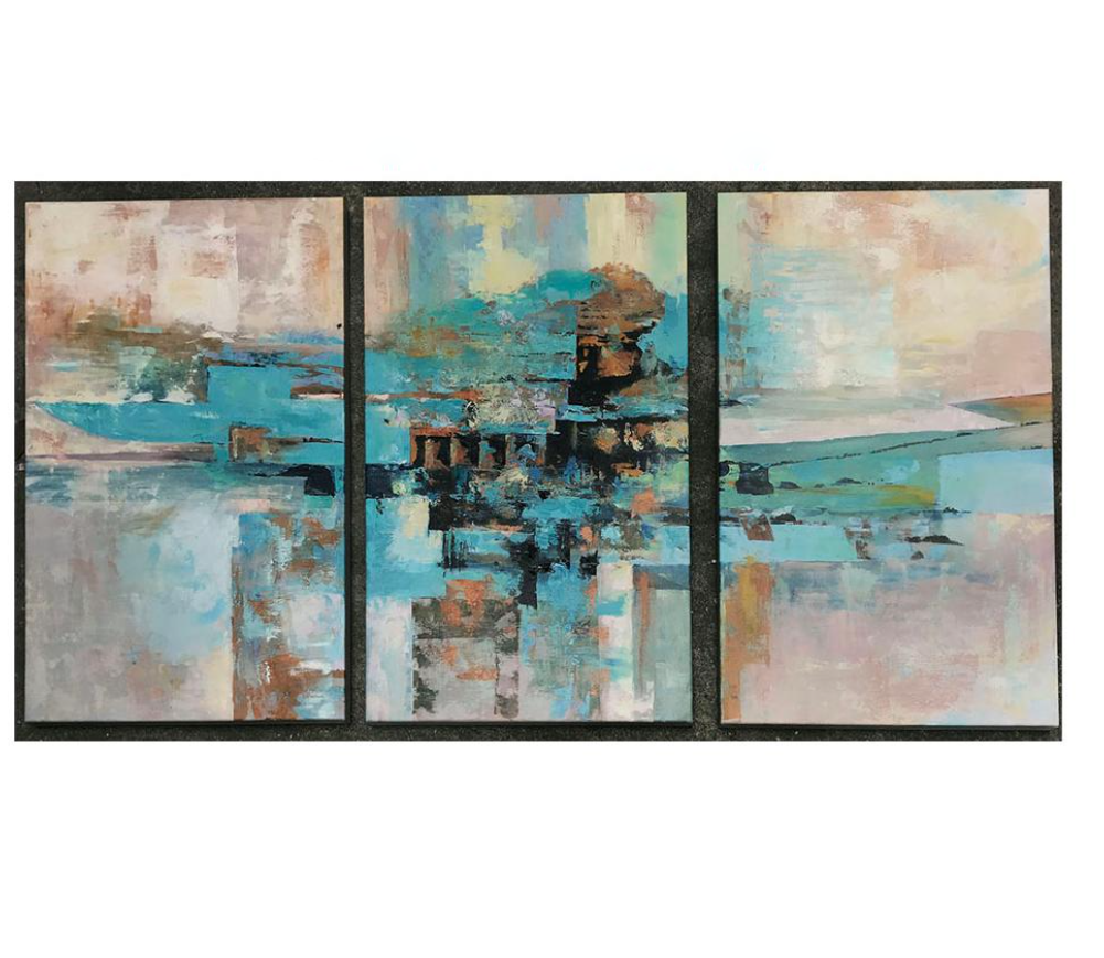 Serene Waters - Abstract Triptych