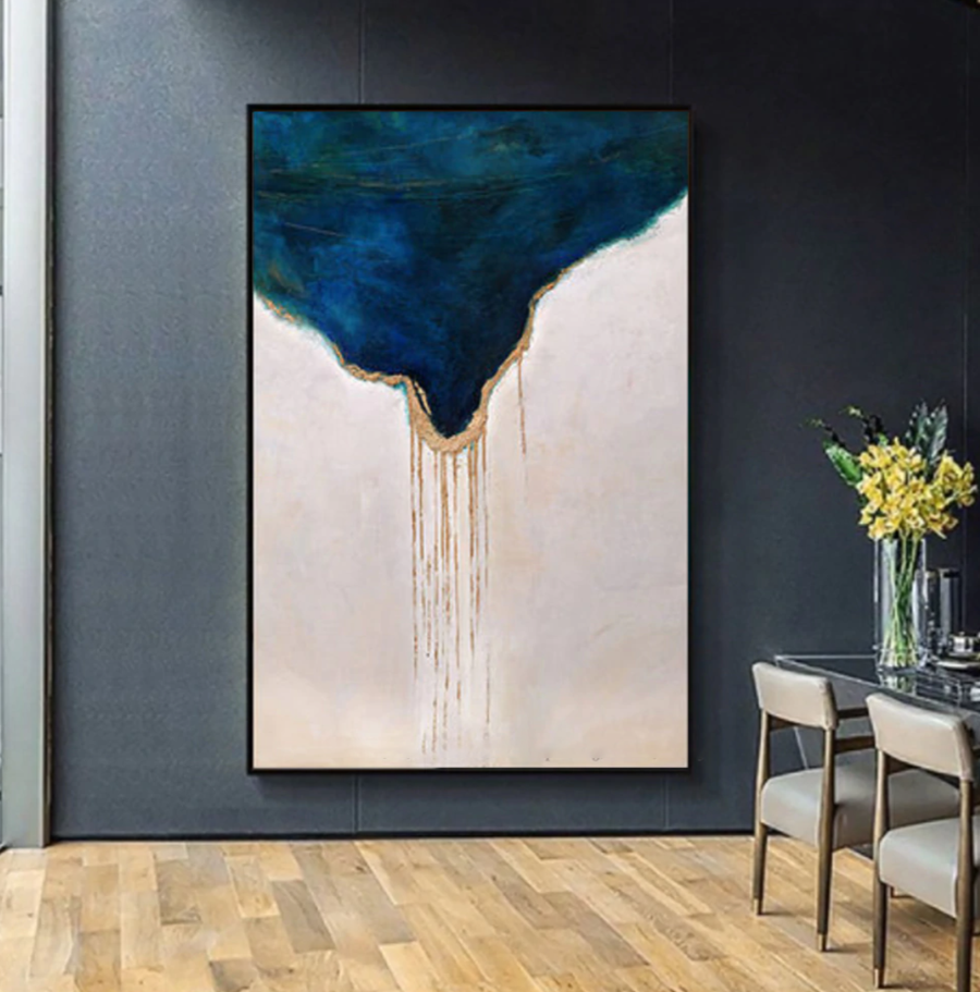 Midnight Cascade - Abstract Art