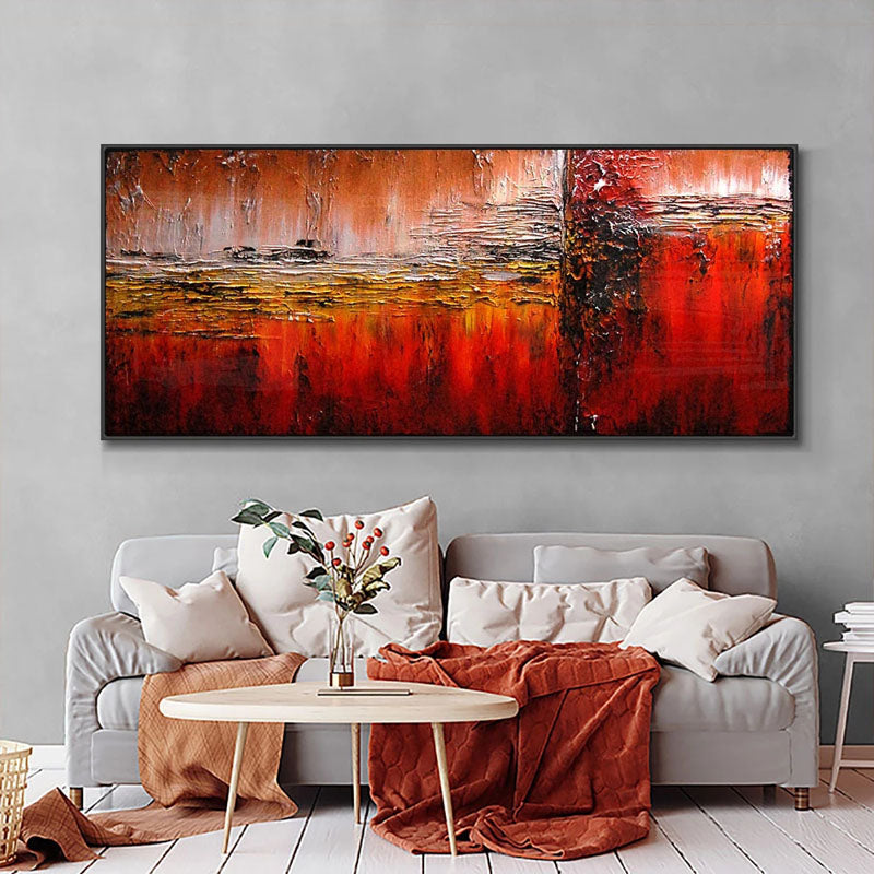 Red Horizon - Abstract Landscape